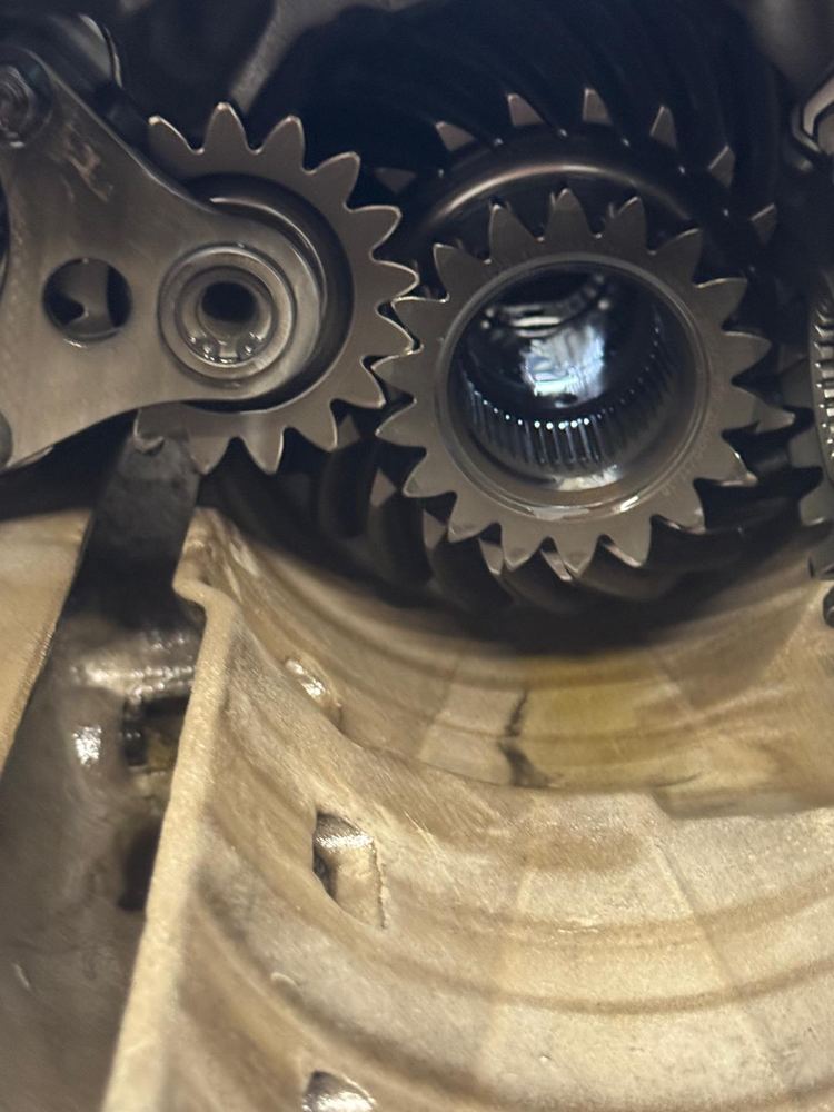 Detailed component inspection using magnification.