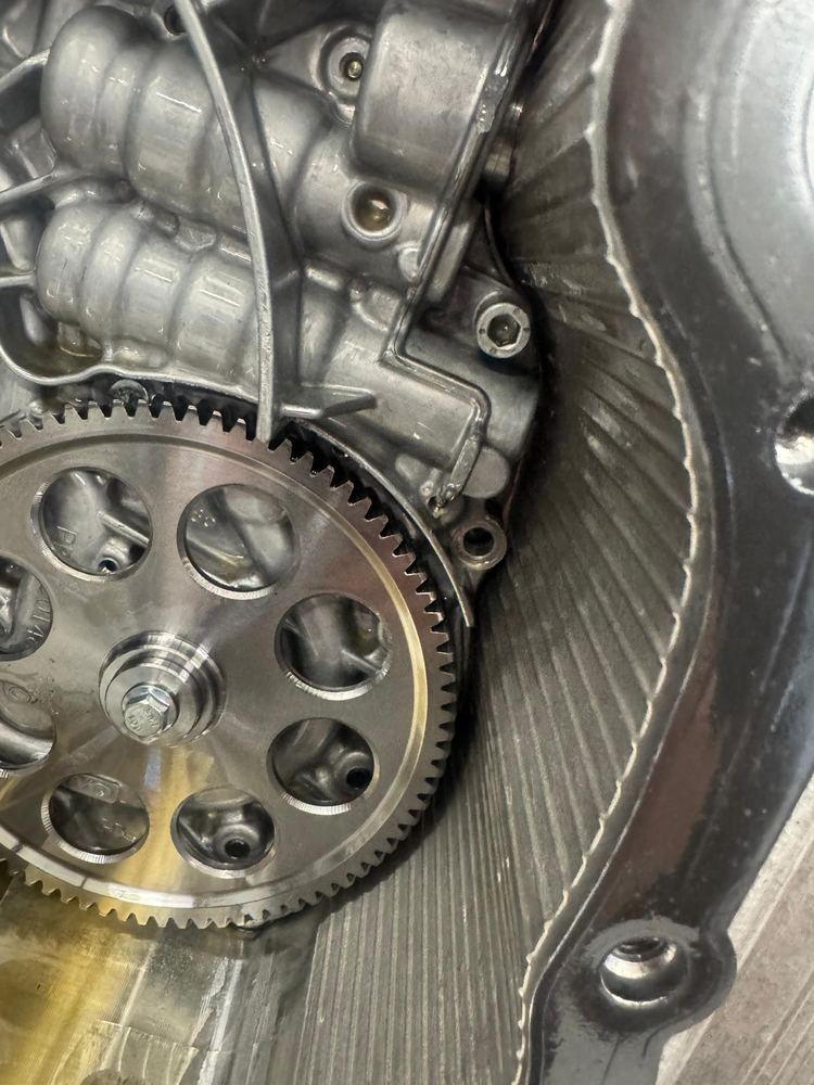 Internal gearbox contact pattern and inspection work.