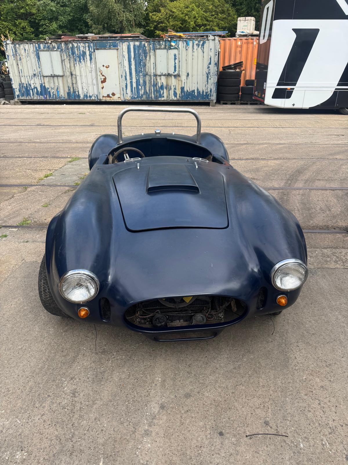 Pilgrim Cobra barn find as it arrived for restoration.