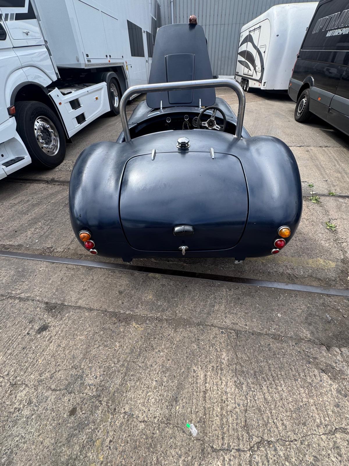 Rear view of the Cobra before restoration work begins.
