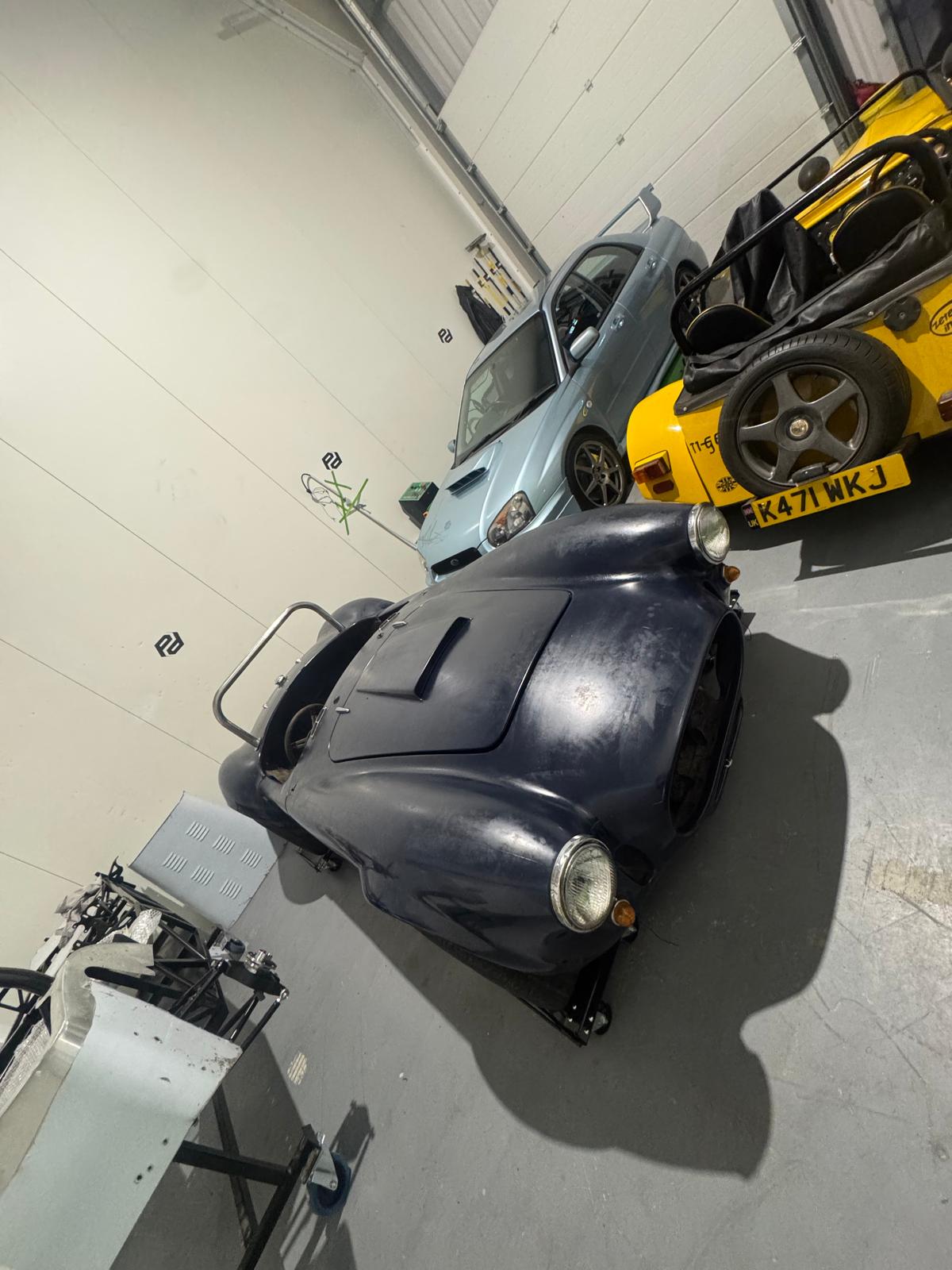 Cobra moved into the workshop ready for the restoration programme.