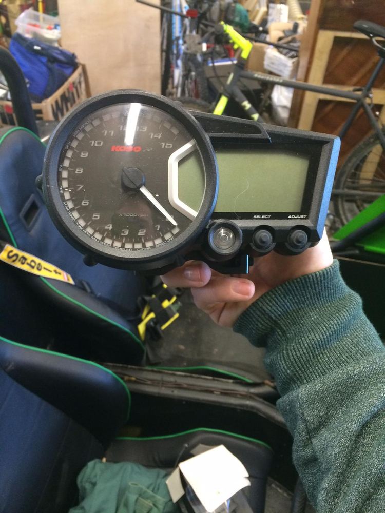 Wheel and brake setup.